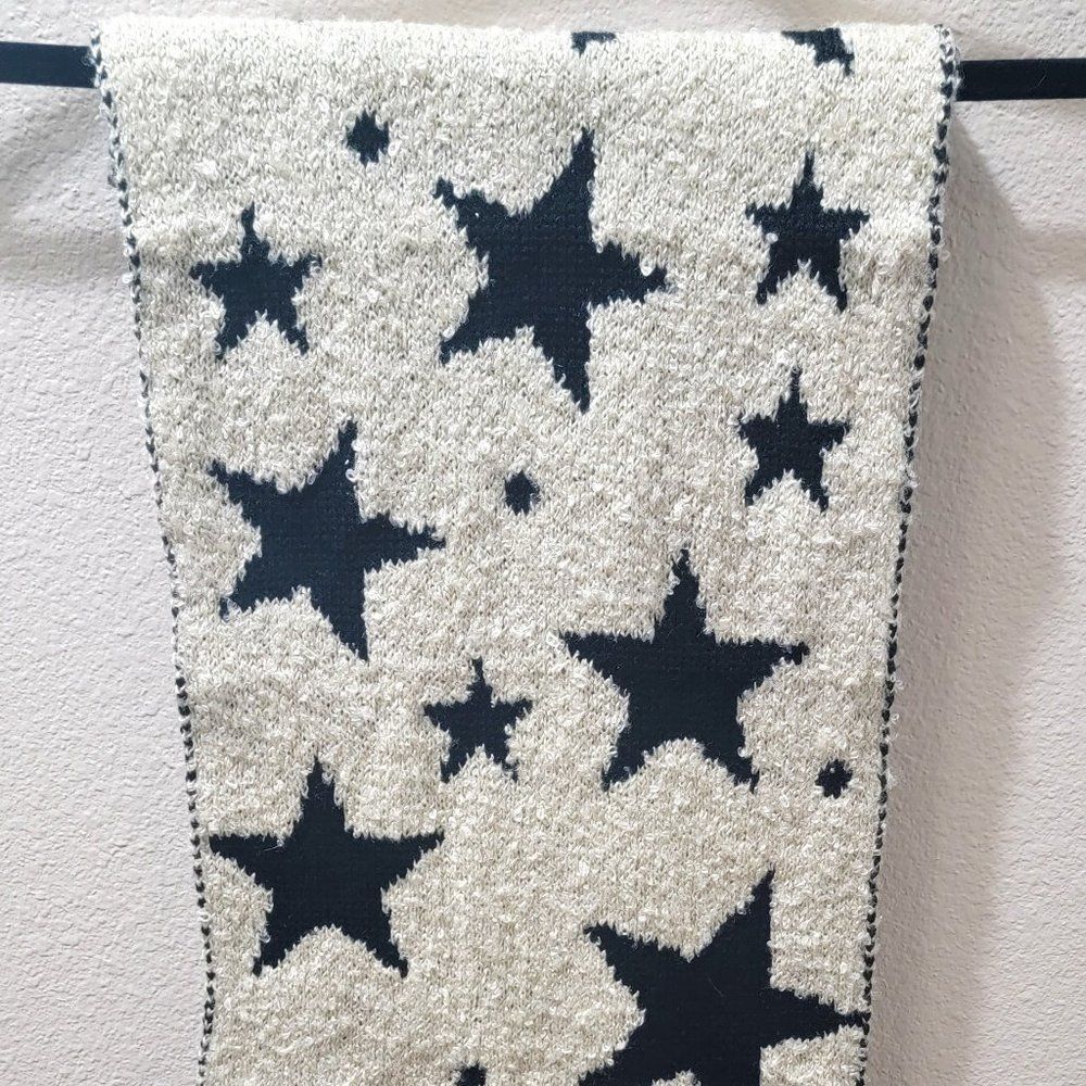 Star Infinity Scarf Tan Black